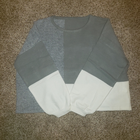 Cute Asymmetrical block pullover sweater - Picture 6 of 6